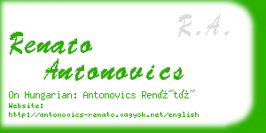 renato antonovics business card